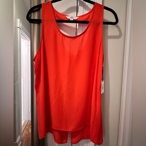 Vibrant Red/Orange Tank Top